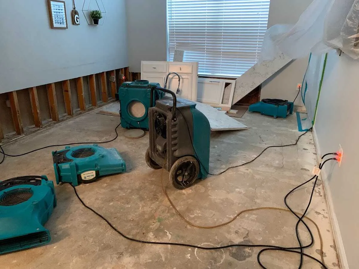 Dehumidifier in flood-cut room for Water Extraction & Removal in South Gate Ridge